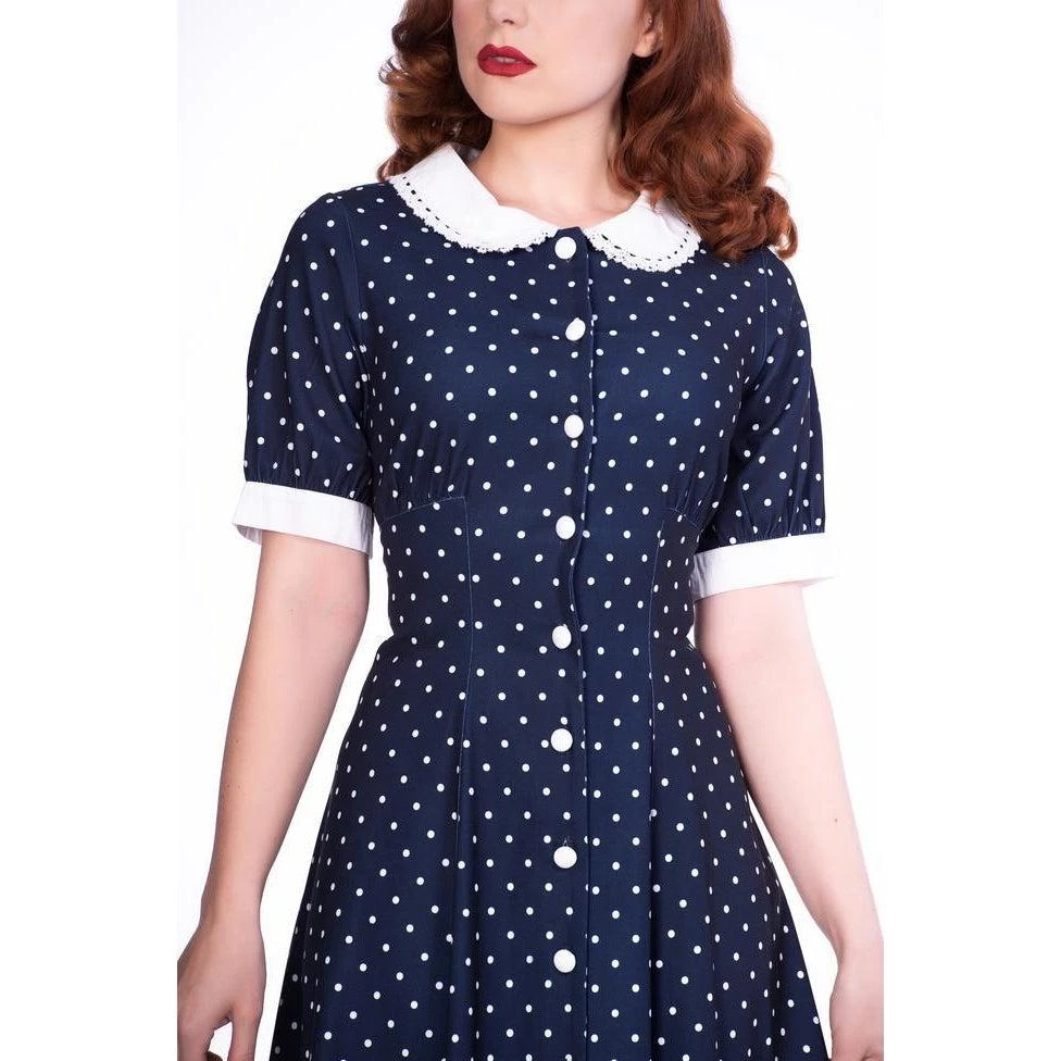 Women's Apparel Timeless London Raina Navy & White Dress 6 Women's Apparel Timeless London Raina Navy & White Dress