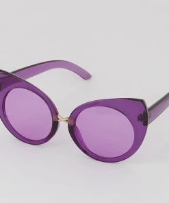 Glitz Glam And Rebellion Women's Apparel Classic Cat-Eye Retro Sunglasses