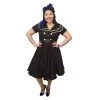 ChicStar Sailor Dress In Black Women's Apparel