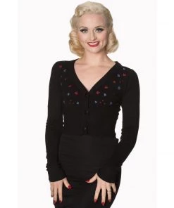 Banned Diamonds Cardigan In Black