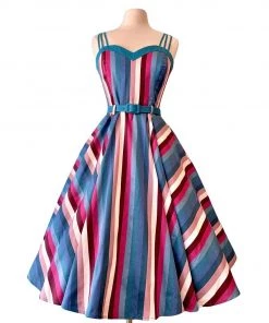 Women's Apparel Collectif Nova Paradise Stripe Swing Dress