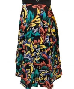 Women's Apparel Orchid Bloom Hawaiian Swing Dress In Black