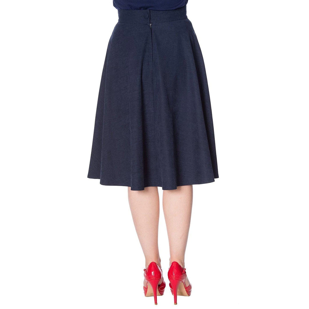 Banned Sophisticated Lady Skirt In Navy 4 Banned Sophisticated Lady Skirt In Navy