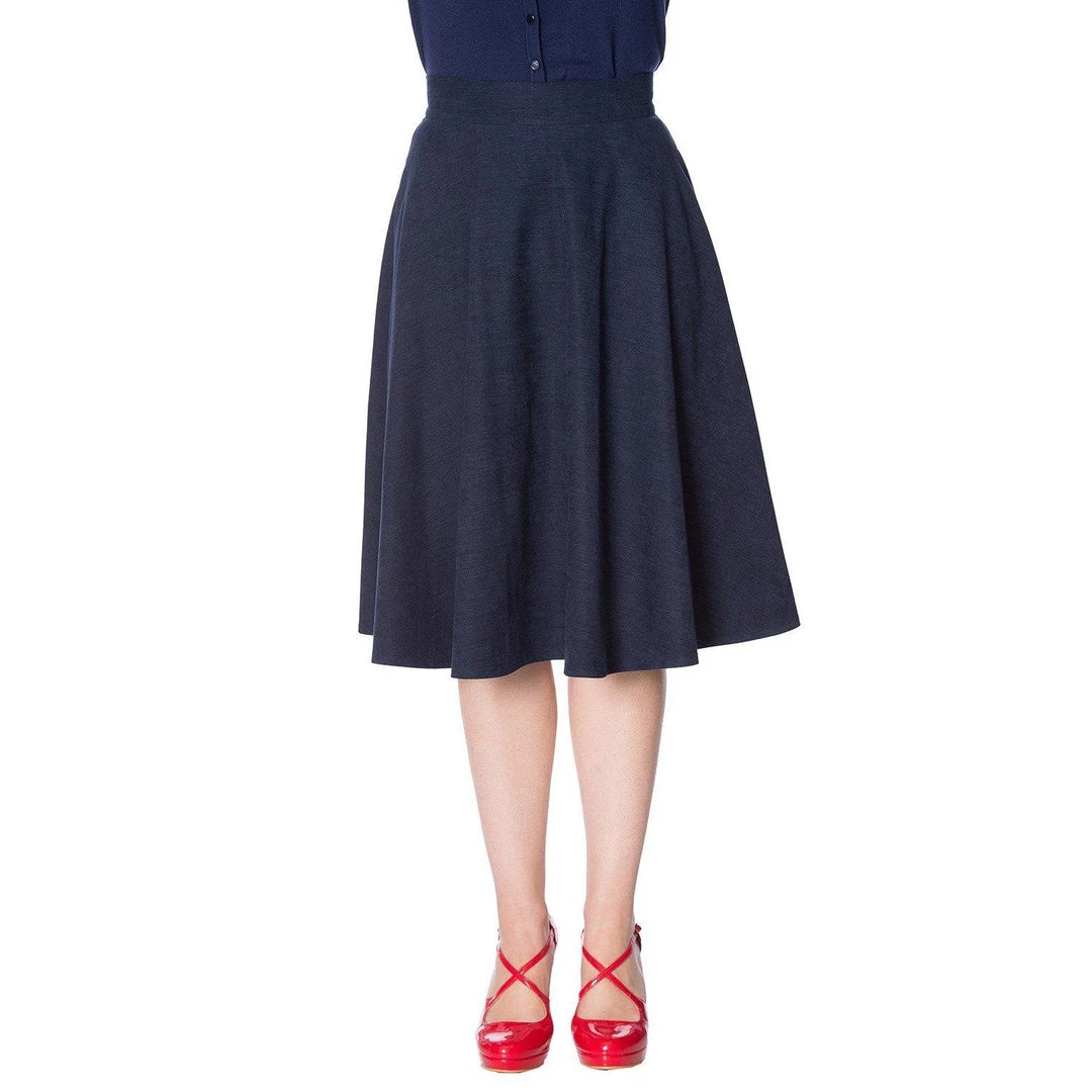 Banned Sophisticated Lady Skirt In Navy 3 Banned Sophisticated Lady Skirt In Navy