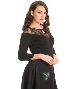 Banned Spider Nights Tops In Black