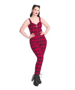 Banned Lenore Jumpsuit In Red Women's Apparel