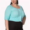 Women's Apparel Banned Raven Cardigan In Turquoise 1 Women's Apparel Banned Raven Cardigan In Turquoise