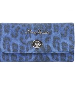 Purses, Bags, & Wallets Star Struck Clothing Tri-Fold Wallet In Blue Leopard