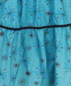 ChicStar Women's Apparel Olivia Swing Dress In Turquoise Atomic Print