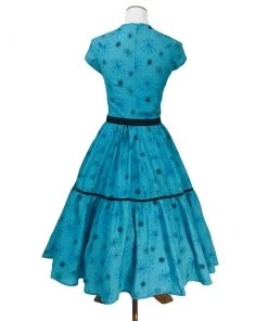 ChicStar Women's Apparel Olivia Swing Dress In Turquoise Atomic Print