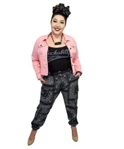 Glitz Glam And Rebellion Bandana Pants In Black