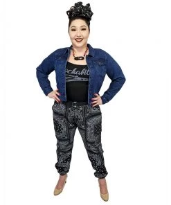 Glitz Glam And Rebellion Bandana Pants In Black