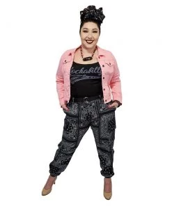 Glitz Glam And Rebellion Bandana Pants In Black