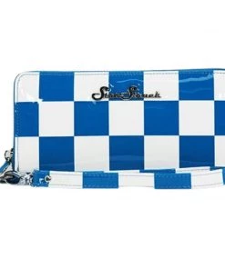 Star Struck Clothing Wallet/Wristlet In Blue Checkerboard