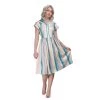 Collectif Judy Teacup Stripe Swing Dress Women's Apparel