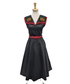 Women's Apparel Banned Strawberry Fields Swing Dress In Black