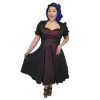 ChicStar Nights In Satin Opera Dress In Purple & Black