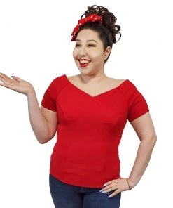 Steady Clothing Women's Apparel Steady Betty V-Neck Top In Red