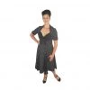 ChicStar Retro Tammy Swing Dress In Black & White Polka Dot