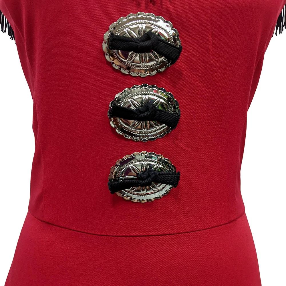 Switchblade Stiletto Dolly Concho Fringe Dress In Red Women's Apparel 6 Switchblade Stiletto Dolly Concho Fringe Dress In Red Women's Apparel