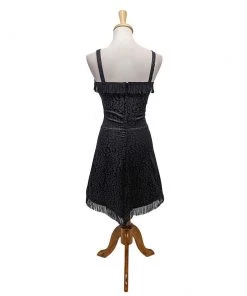 Women's Apparel Switchblade Stiletto Dolly Concho Fringe Dress In Black Leopard 8 Women's Apparel Switchblade Stiletto Dolly Concho Fringe Dress In Black Leopard