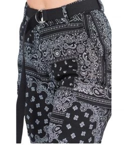 Glitz Glam And Rebellion Bandana Pants In Black