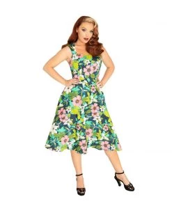 Women's Apparel Miss Lulo Della Dress In Floral Print