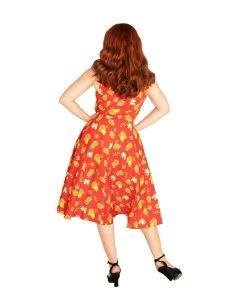 Women's Apparel Miss Lulo Della Dress In Hawaiian Papaya Print