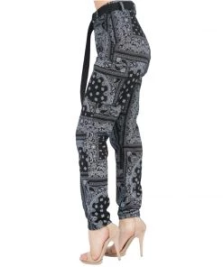 Glitz Glam And Rebellion Bandana Pants In Black