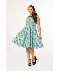Women's Apparel Miss Lulo Jani Swing Dress In Ocean Crab Print