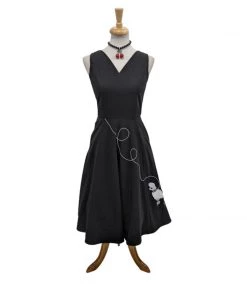 Orchid Bloom Poodle Swing Dress