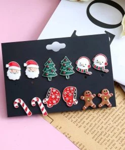 Glitz Glam And Rebellion Accessories Santa's Workshop Earring Set (6 Pair)