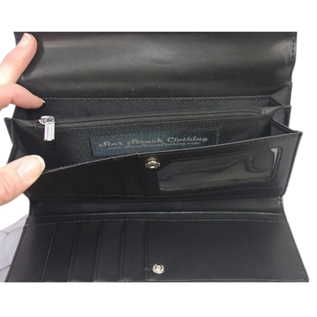 Star Struck Clothing Tri-Fold Wallet In Matte Black Purses, Bags, & Wallets 5 Star Struck Clothing Tri-Fold Wallet In Matte Black Purses, Bags, & Wallets