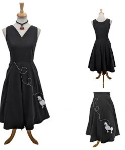Orchid Bloom Poodle Swing Dress