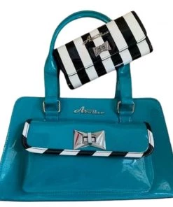 Star Struck Clothing Cosmo Stripes Bag In Atomic Blue