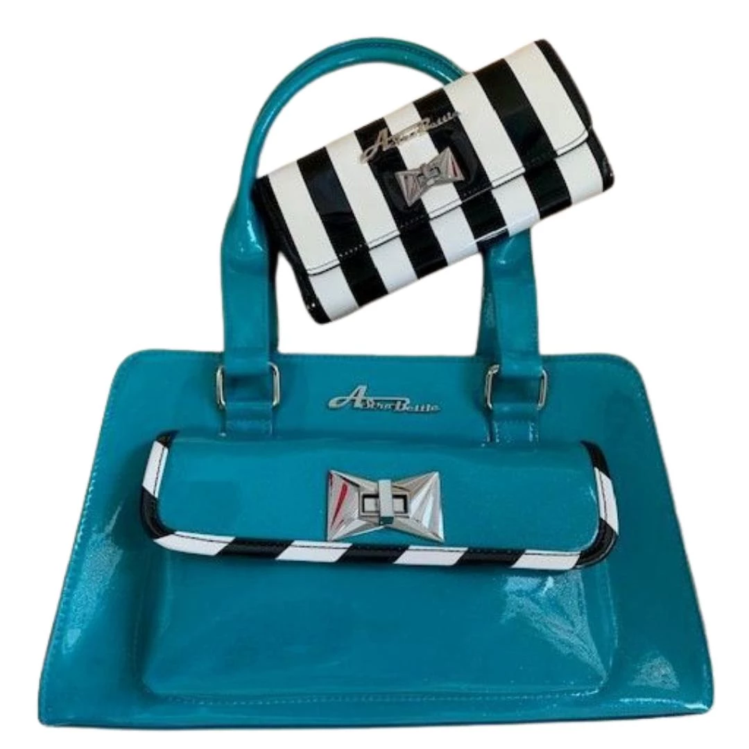 Star Struck Clothing Cosmo Stripes Bag In Atomic Blue 4 Star Struck Clothing Cosmo Stripes Bag In Atomic Blue