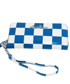 Star Struck Clothing Wallet/Wristlet In Blue Checkerboard