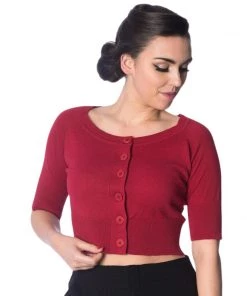 Women's Apparel Banned Raven Cardigan In Red