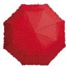 Soake Folding Umbrella In Red With Black Polka Dots. With Frills And Sparkles