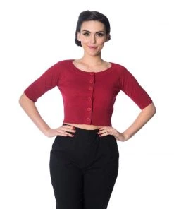 Women's Apparel Banned Raven Cardigan In Red
