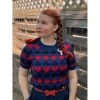 Women's Apparel Star Struck Clothing 40s Playing Cards Sweater In Navy