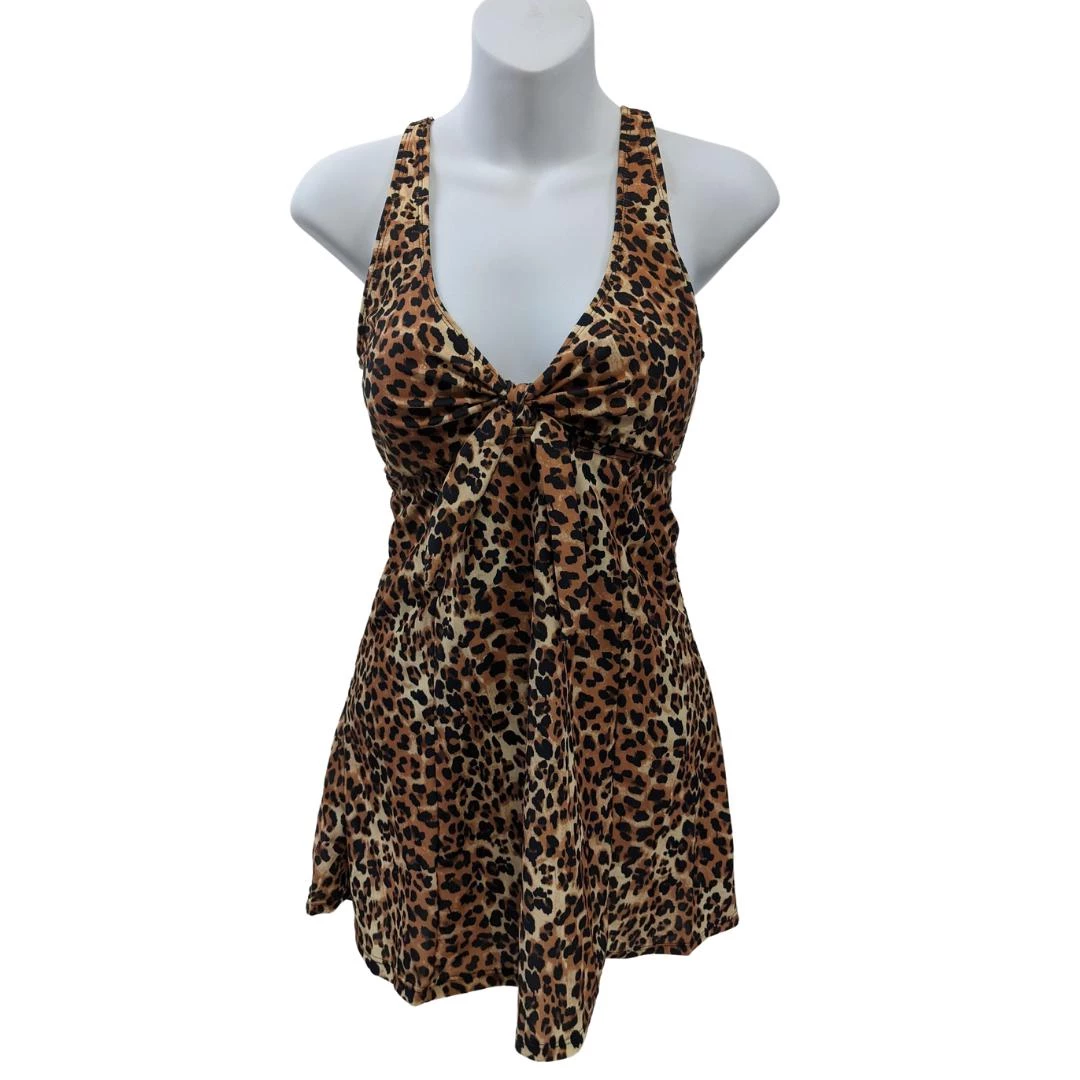 Glitz Glam And Rebellion Marilyn Swimdress In Leopard 4 Glitz Glam And Rebellion Marilyn Swimdress In Leopard