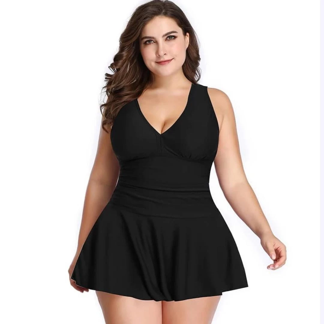 Glitz Glam And Rebellion Marilyn Swimdress In Jet Black Women's Apparel 3 Glitz Glam And Rebellion Marilyn Swimdress In Jet Black Women's Apparel