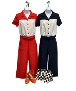 Star Struck Clothing 1940s Culottes In Red