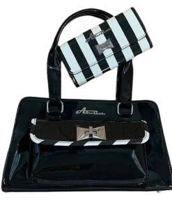 Star Struck Clothing Cosmo Stripes Bag In Black Accessories