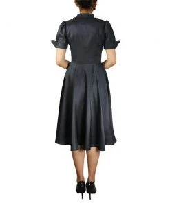 ChicStar Nights In Satin Opera Dress In Purple & Black