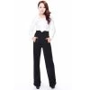 ChicStar Women's Apparel Ingrid 40's High Waist Pants In Black 1 ChicStar Women's Apparel Ingrid 40's High Waist Pants In Black