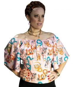 The Oblong Box Shop TOBS Victoria Blouse In Snakes Women's Apparel