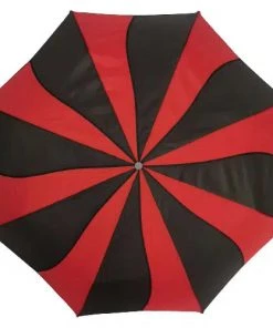 Soake Folding Umbrella In Red And Black Swirl