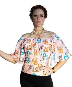 The Oblong Box Shop TOBS Victoria Blouse In Snakes Women's Apparel